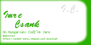 imre csank business card